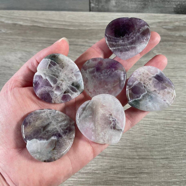Heart Shaped Worry Stones – Bulk Crystal Pocket Stones