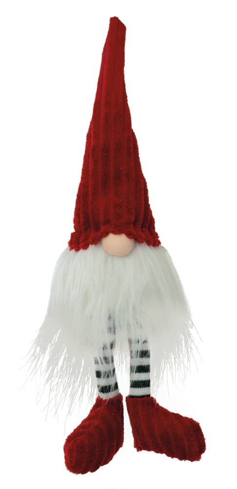 Red & Green Elf Christmas Gnome Rudy Dangling Legs