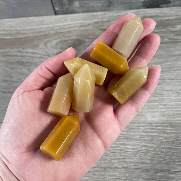 Gemstone Chubby Obelisk – Small Carved Crystal Tower