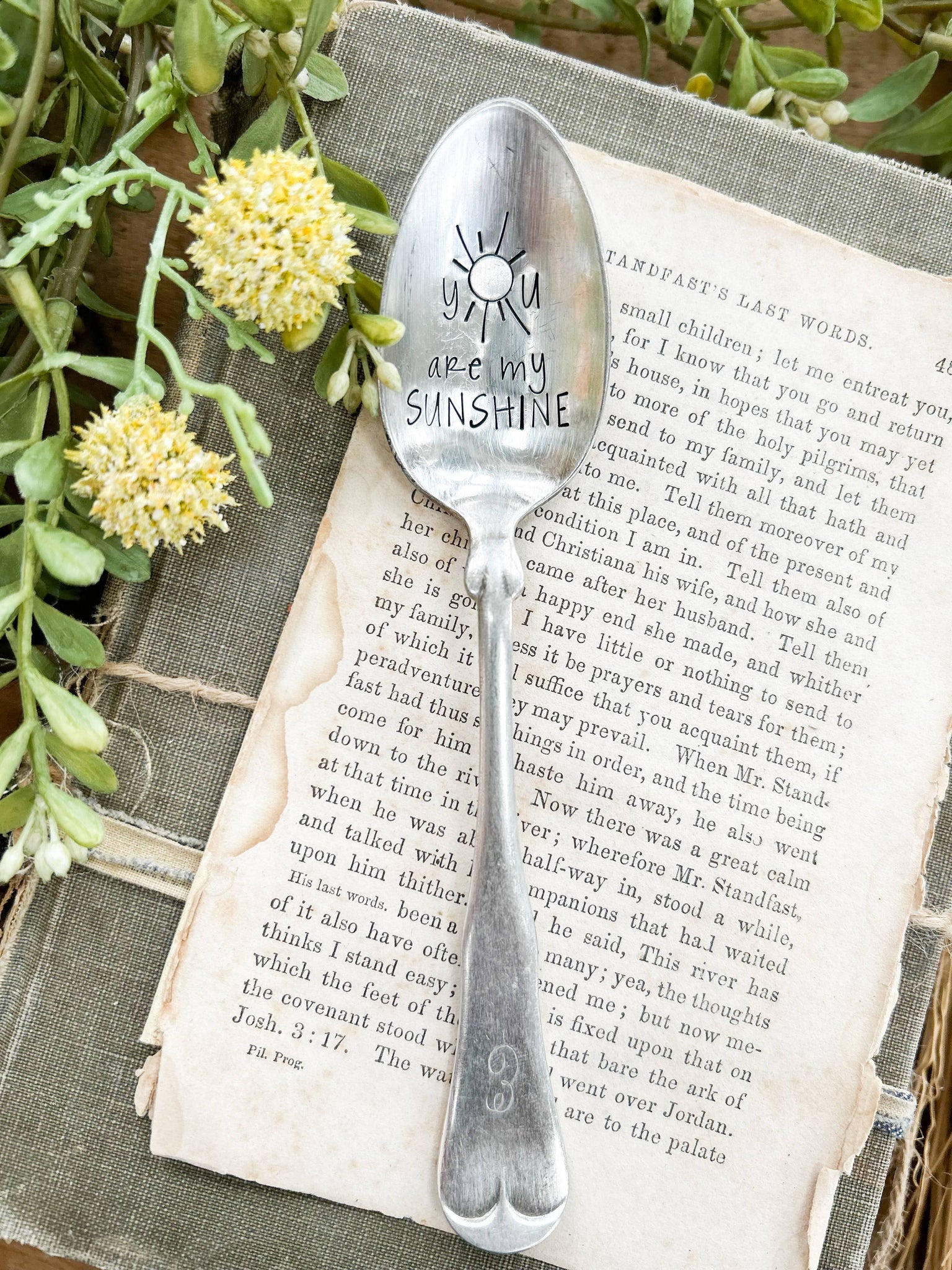 You Are My Sunshine Vintage Stamped spoon
