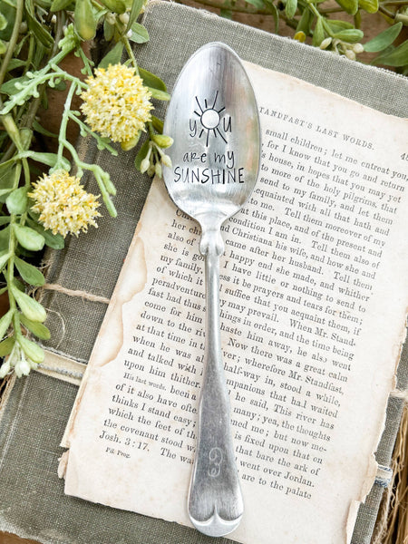 You Are My Sunshine Vintage Stamped spoon