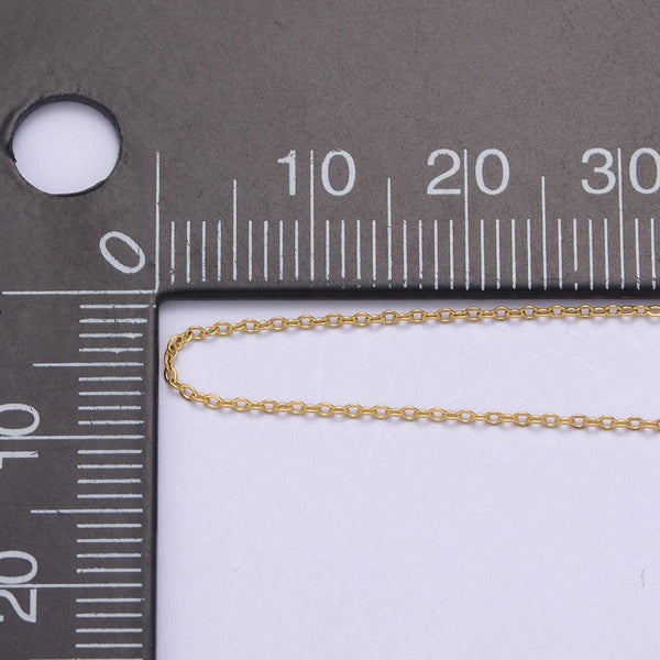 18" Cable Link Chain Adjustable Necklace WA728 WA735