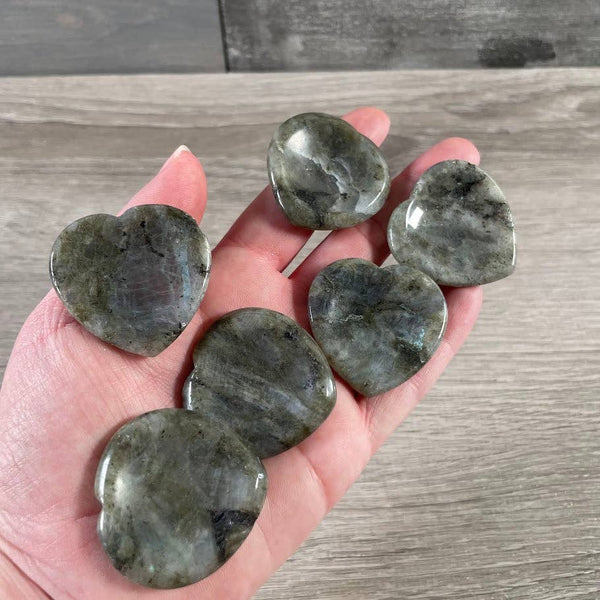 Heart Shaped Worry Stones – Bulk Crystal Pocket Stones