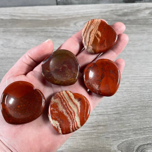 Heart Shaped Worry Stones – Bulk Crystal Pocket Stones