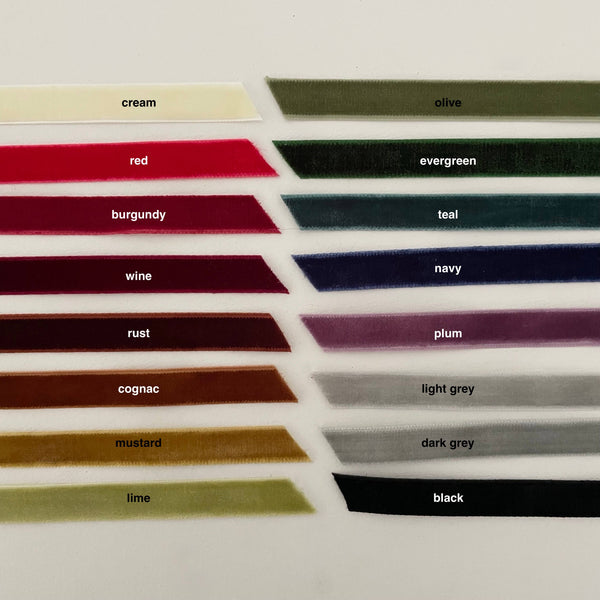 2 1/4" round top brass bell ornament 16 colors velvet ribbon