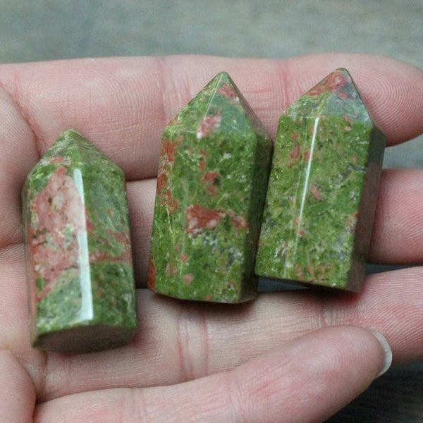 Gemstone Chubby Obelisk – Small Carved Crystal Tower