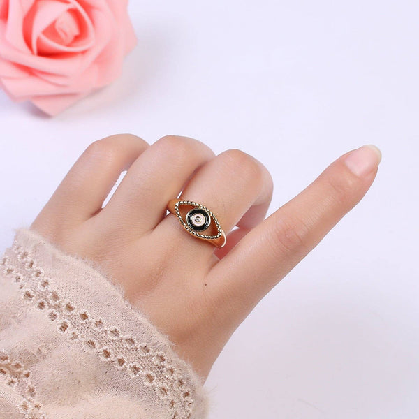 Gold Filled Colorful Evil Eye Open Ring U254 U255 U256 U257