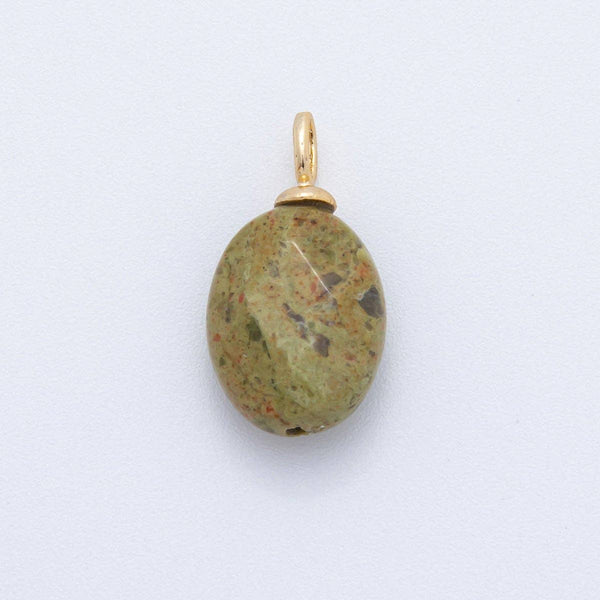 18K Gold Filled Multifaceted Gemstone Drop Pendant | AF80