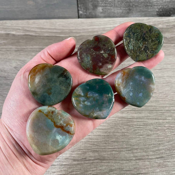 Heart Shaped Worry Stones – Bulk Crystal Pocket Stones