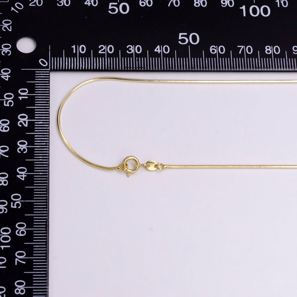 1mm Omega Cocoon Dainty 18"  Chain Layering Necklace