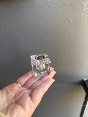 Clear Glass Ritual Candle Holder