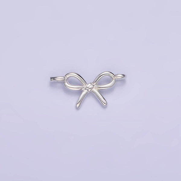 14K Gold Filled Mini Minimalist Bow Ribbon Connector | G391 SL-490