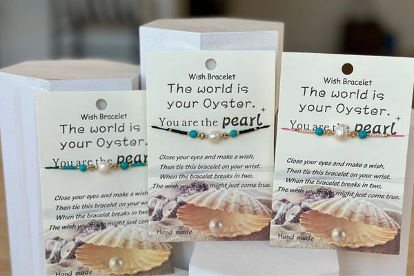 Fresh Water Pearl and Turquoise Beaded Bracelets