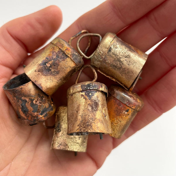 1 1/4" rustic flat top tin brass finish bell metal striker