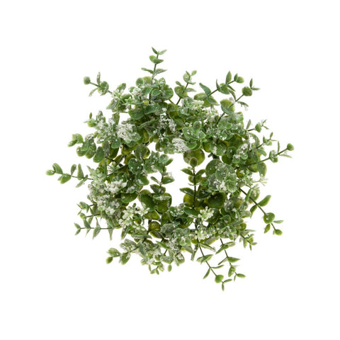8" Dia Eucalyptus Christmas Wreath Glitter