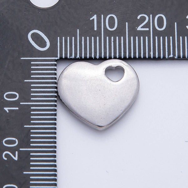 18K Gold Plated 16mm Heart-Shaped Open Loop Heart Beads | B290