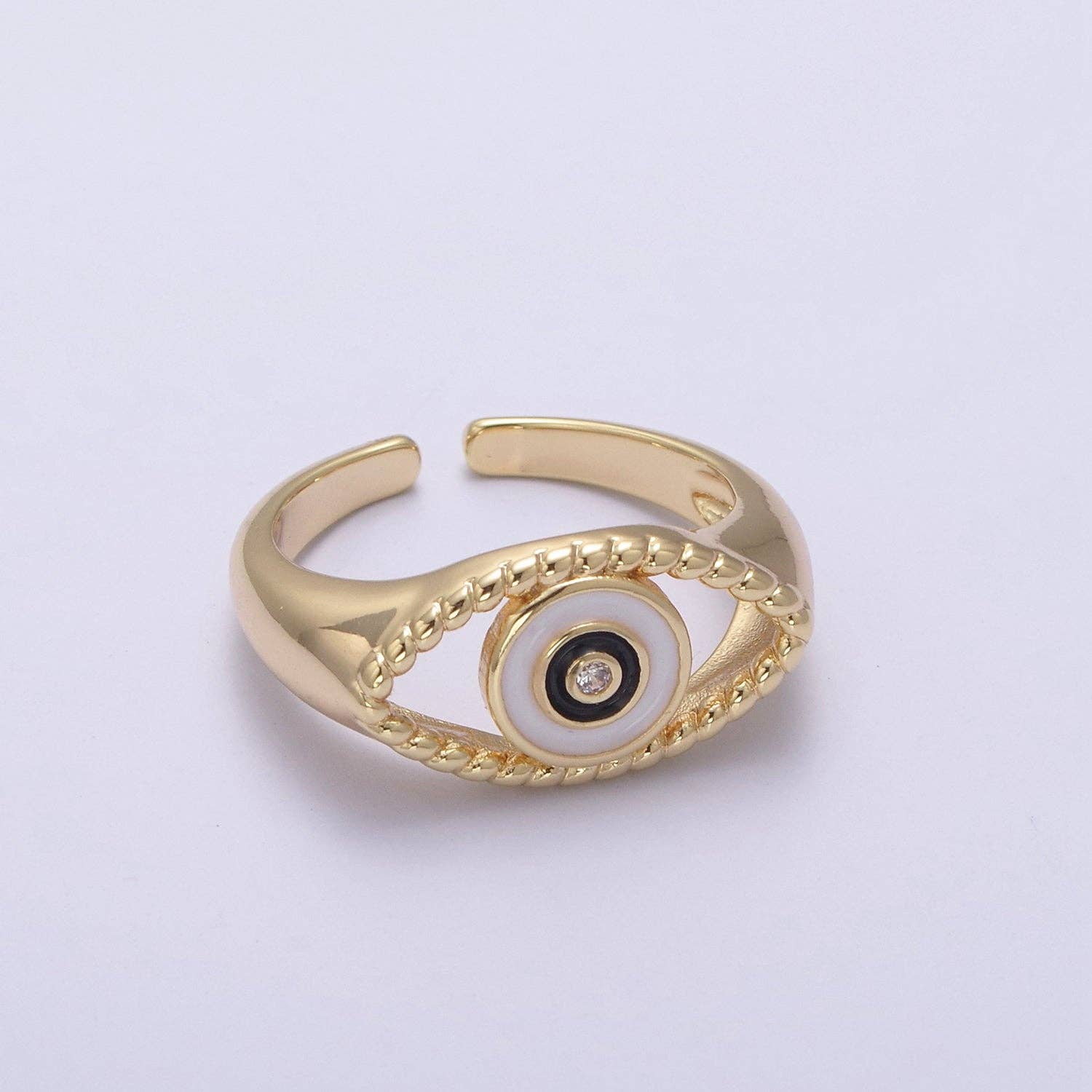 Gold Filled Colorful Evil Eye Open Ring U254 U255 U256 U257