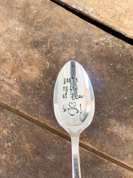 You’re My Cup Of Tea Vintage Stamped Spoon