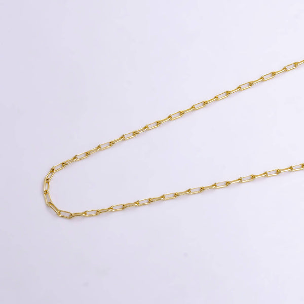 14K Gold Filled Paper Clip Chain Necklace 17.8 inch Chain Mi