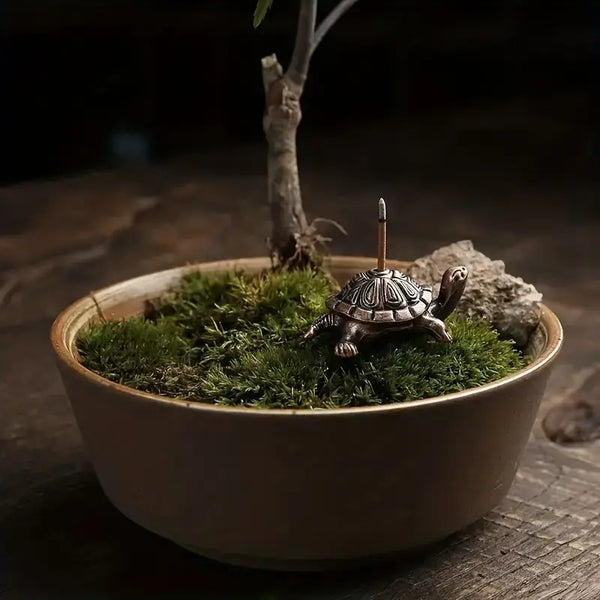 Turtle Mini Incense Holder Bronze/Copper Unique Piece