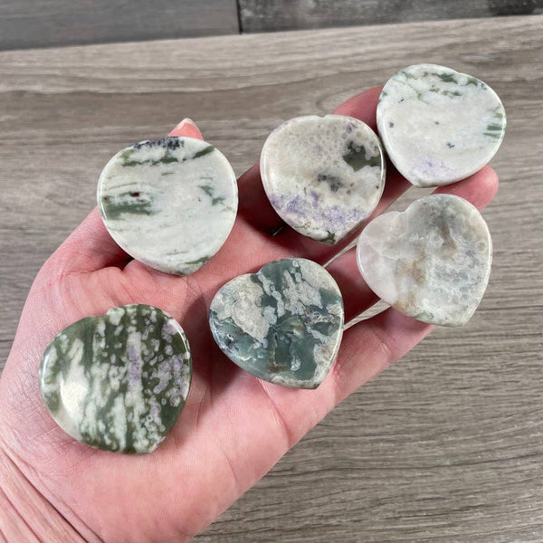 Heart Shaped Worry Stones – Bulk Crystal Pocket Stones