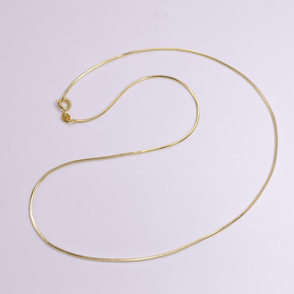 1mm Omega Cocoon Dainty 18"  Chain Layering Necklace