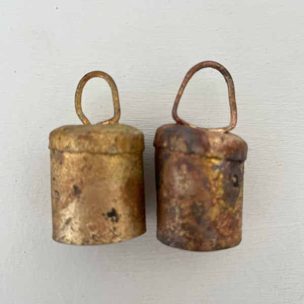 1 1/4" rustic flat top tin brass finish bell metal striker