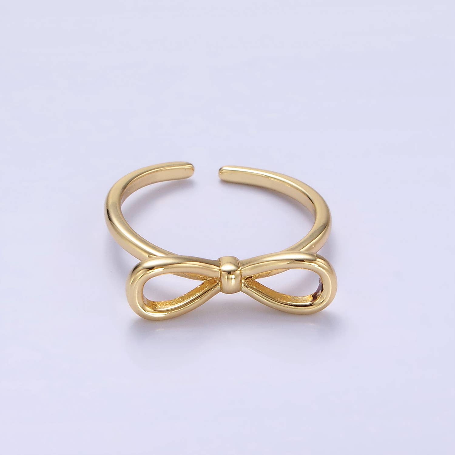 14K Gold Filled Minimalist Open Ribbon Bow Ring