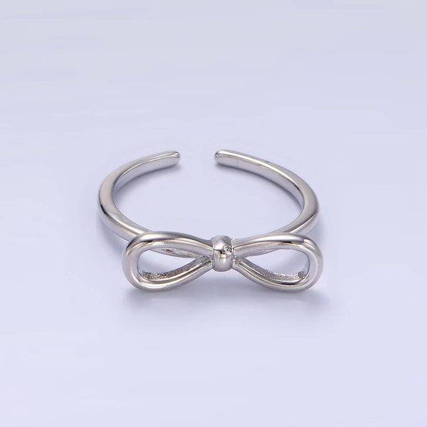 14K Gold Filled Minimalist Open Ribbon Bow Ring