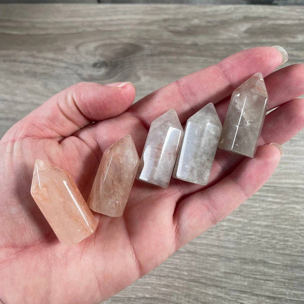 Gemstone Chubby Obelisk – Small Carved Crystal Tower