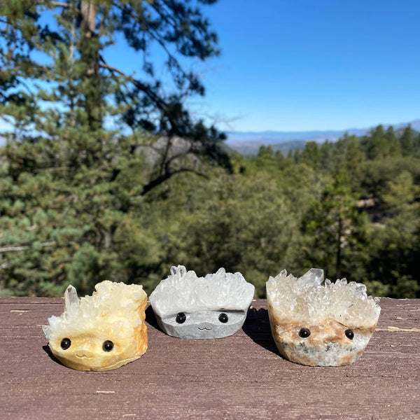 Sparkle Geode Buddies & Crystal Cluster Rock Friends MED 💎✨