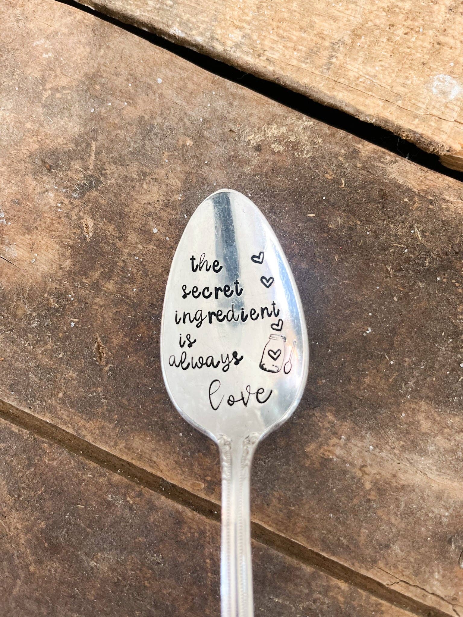 The Secret Ingredient Is Always Love Vintage Stamped Spoon