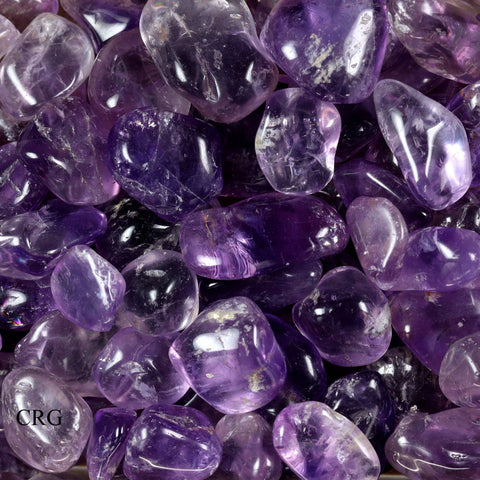 1 LB. LOT - Amethyst Tumbled Gemstones from Brazil / 20-40 MM AVG