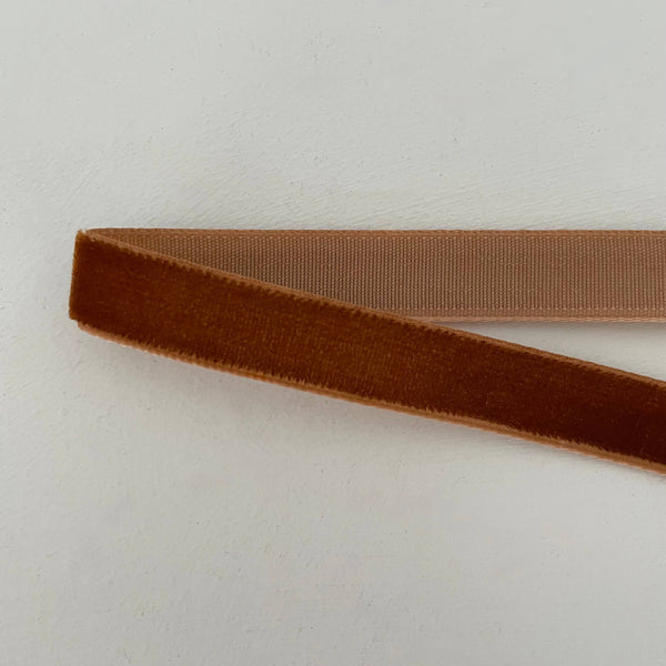 2 1/4" round top brass bell ornament 16 colors velvet ribbon