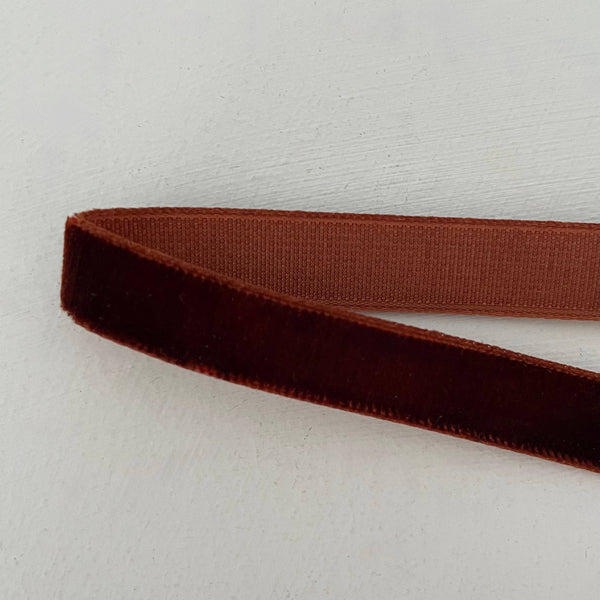 2 1/4" round top brass bell ornament 16 colors velvet ribbon