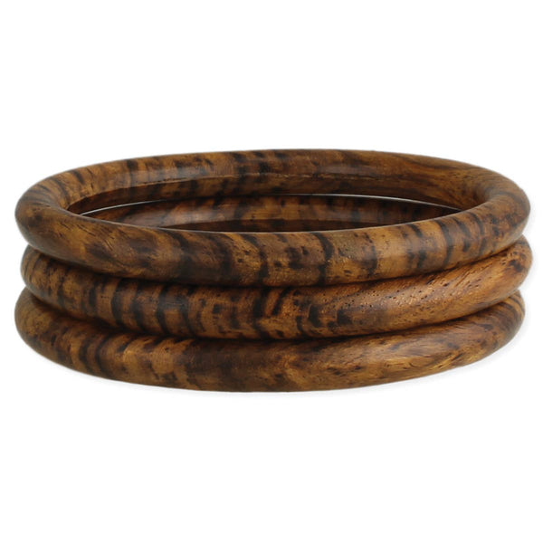 Natural Basics Wood Bangle Set