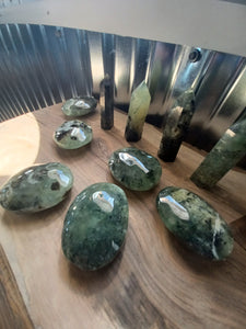 Prehnite Palm Stones